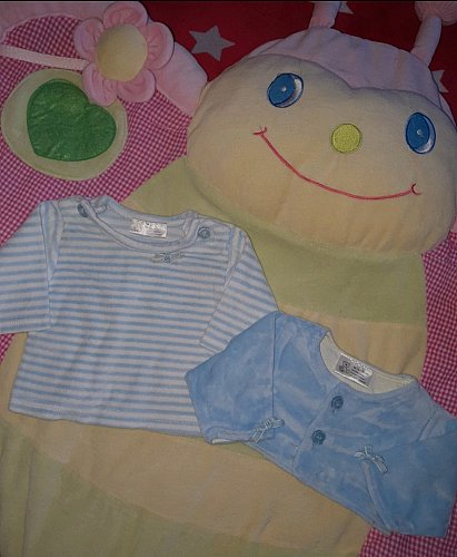 Baby Samt Set Pullover und Jäckchen gr.50