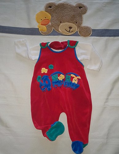 Baby Samt Strampler mit Pullover C&A gr.56