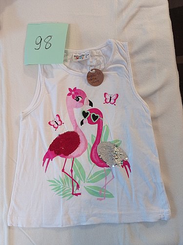 T-Shirt mit Aufdruck Flamingo Gr 98