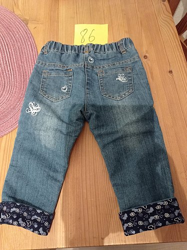 Jeans mit Krempelfutter Gr 86 unisex